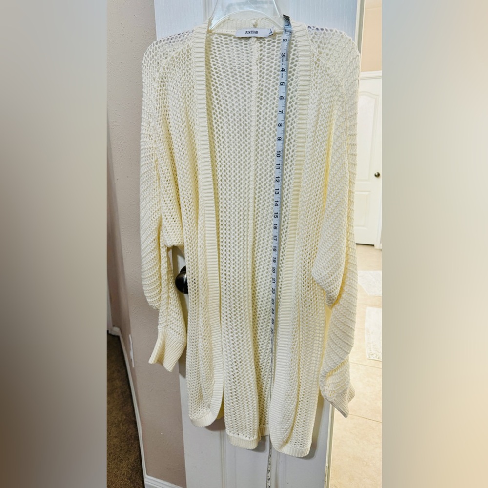 JustFab Oversize Crochet Cardigan